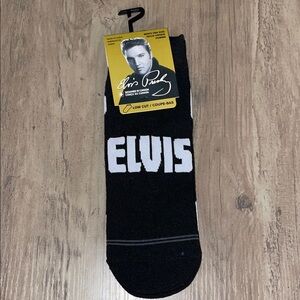 Elvis Black Low Cut Socks